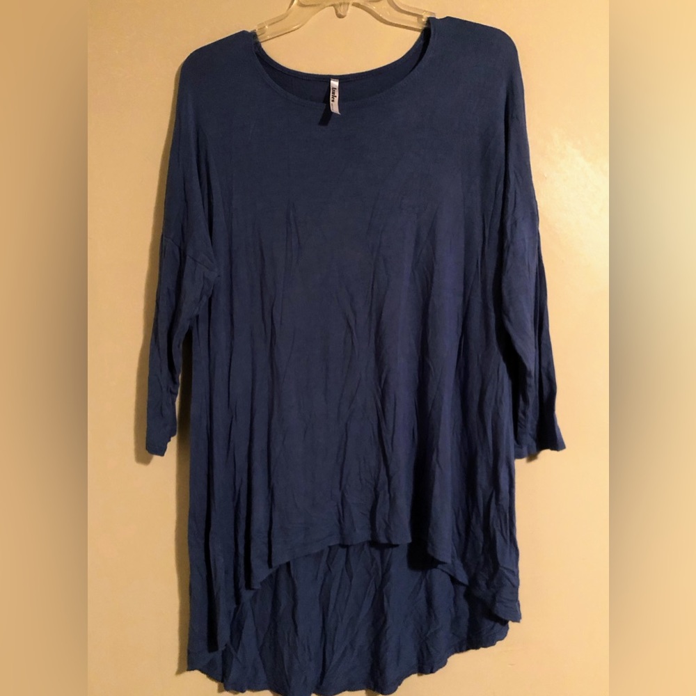 Women’s Azules Blue High Low Tunic Size Medium